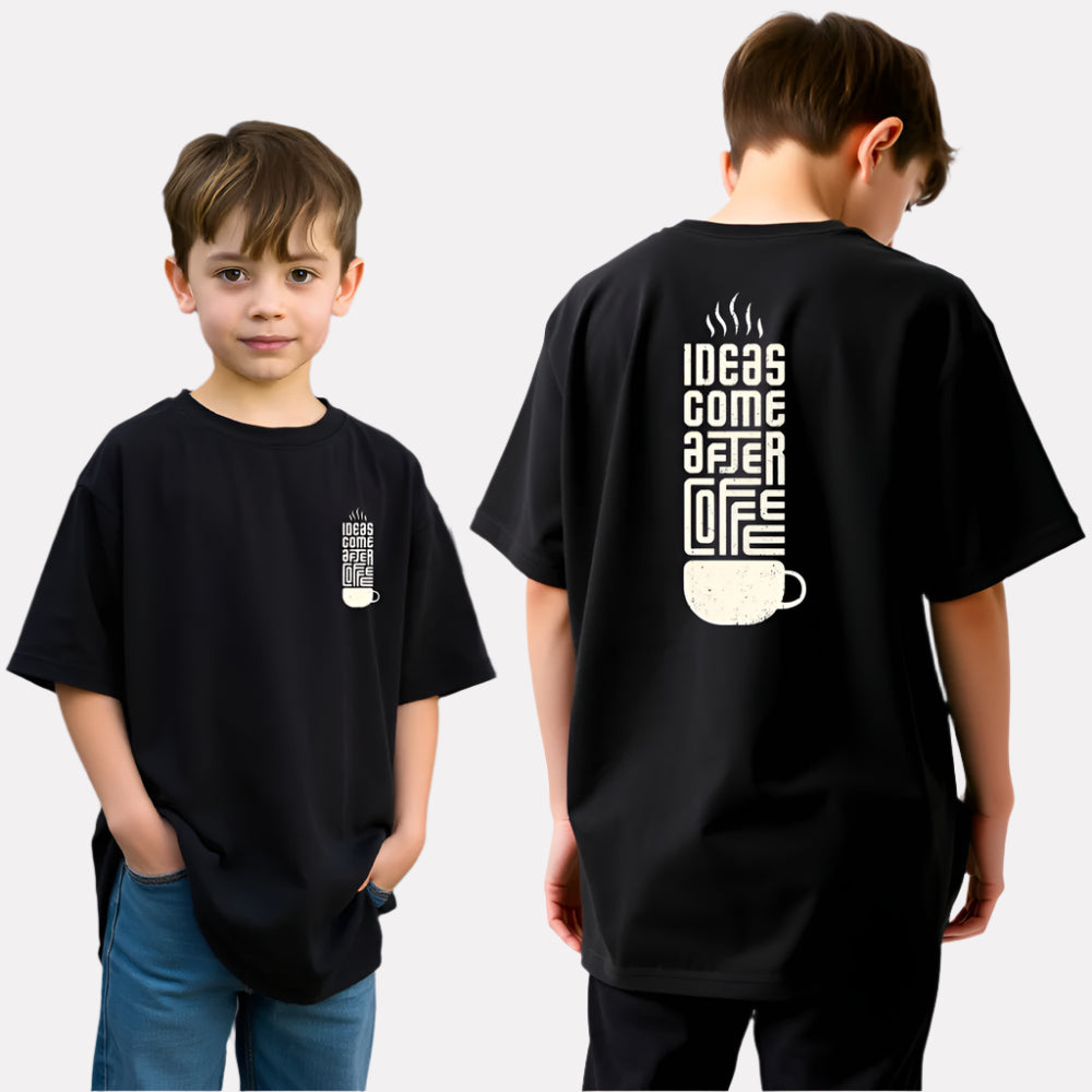 Boys Printed Extended Sleeves Oversized T-shirt