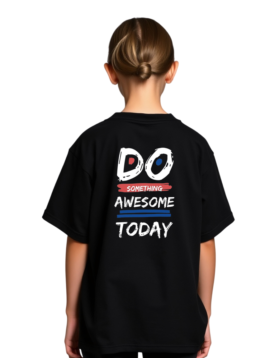 Girls Printed Extended Sleeves Oversized T-Shirt