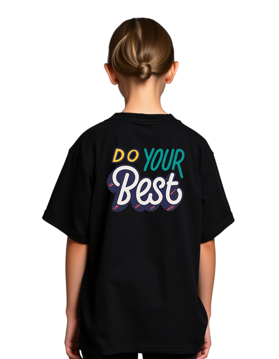 Girls Printed Extended Sleeves Oversized T-Shirt