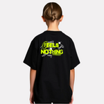 Girls Printed Oversized T-Shirt Black Color