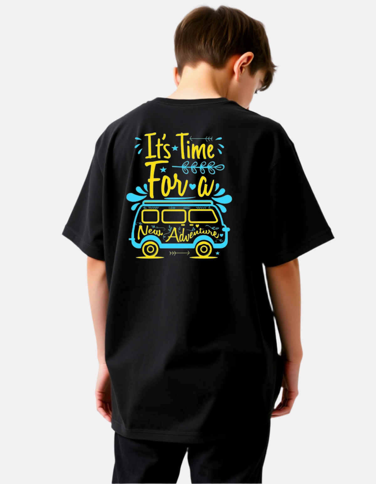 Boys Printed Extended Sleeves Oversized T-shirt