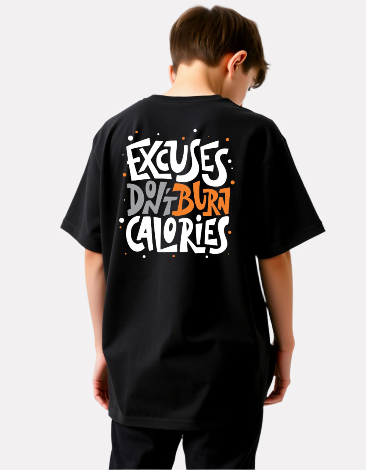 Boys Printed Extended Sleeves Oversized T-shirt