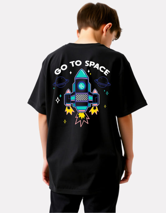 Boys Printed Extended Sleeves Oversized T-shirt