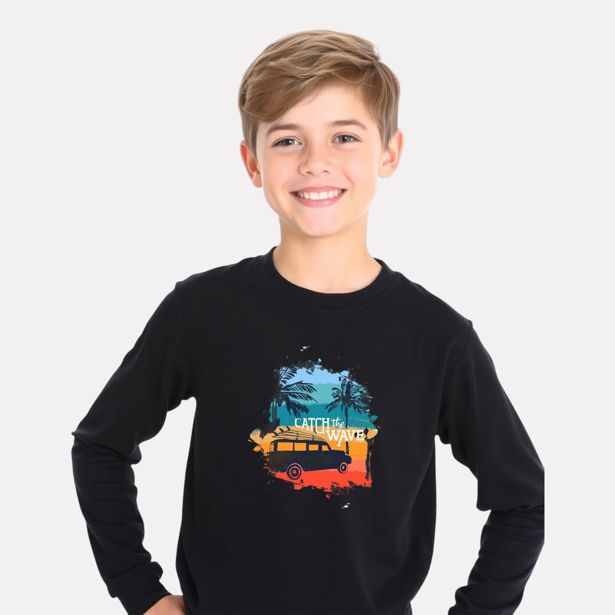 Trendy Full Sleeve Round Neck Printed T-Shirt