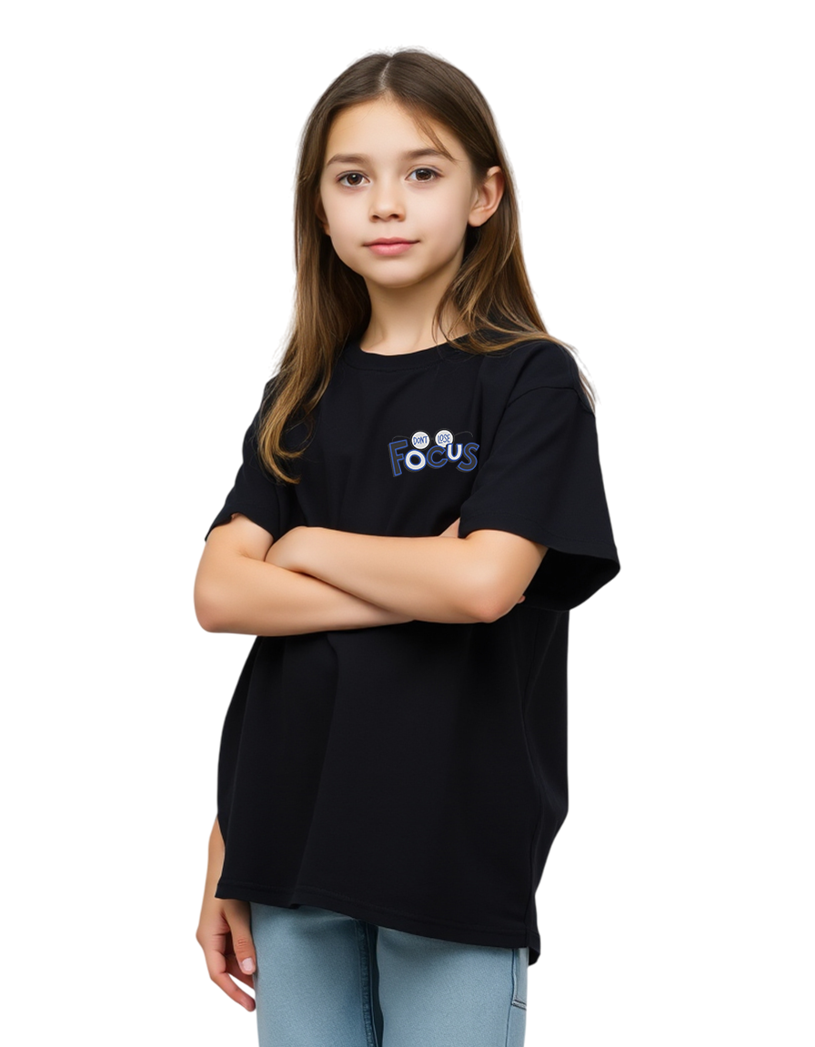 Girls Printed Extended Sleeves Oversized T-Shirt