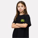 Girls Printed Oversized T-Shirt Black Color