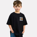 Boys Printed Extended Sleeves Oversized T-shirt