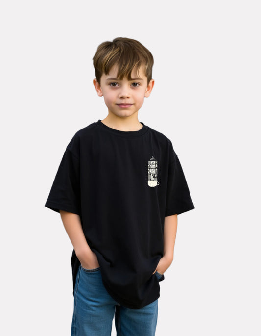Boys Printed Extended Sleeves Oversized T-shirt