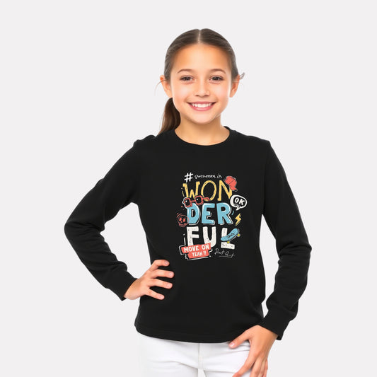 Soft & Cozy Full Sleeve Black Cotton T-Shirt
