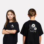 Girls Printed Extended Sleeves Oversized T-Shirt