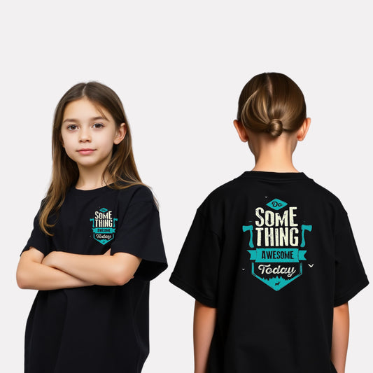Girls Printed Extended Sleeves Oversized T-Shirt
