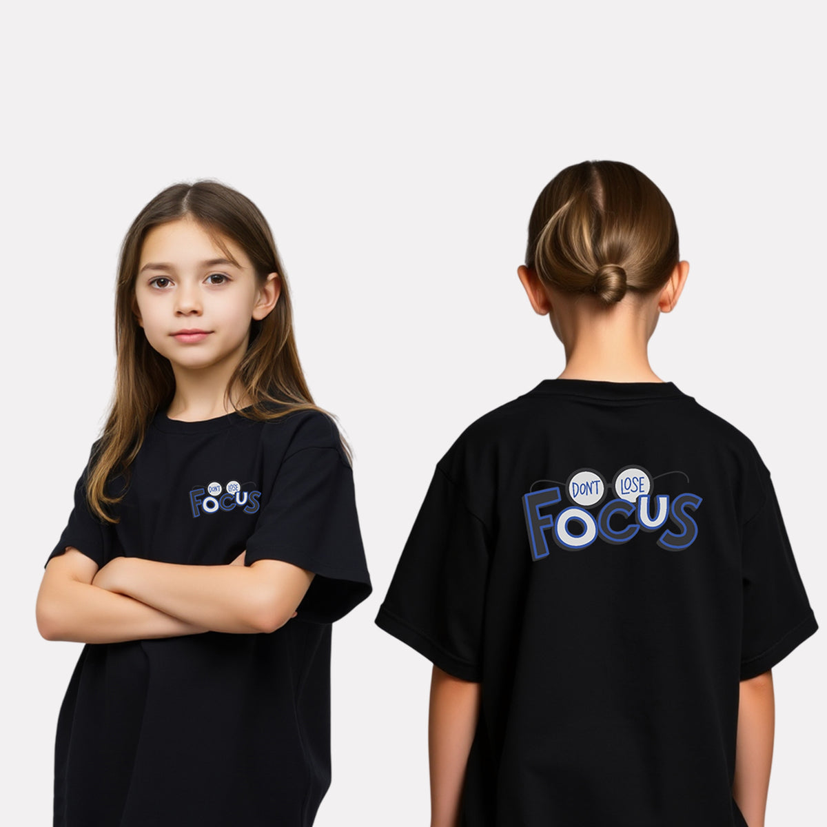 Girls Printed Extended Sleeves Oversized T-Shirt
