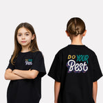 Girls Printed Extended Sleeves Oversized T-Shirt