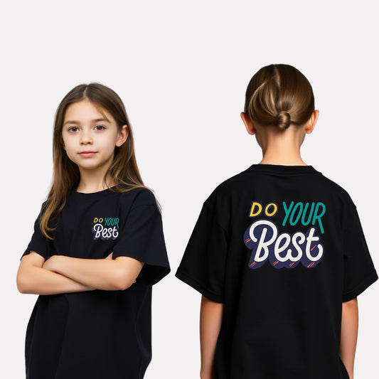 Girls Printed Extended Sleeves Oversized T-Shirt