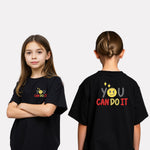 Girls Printed Extended Sleeves Oversized T-Shirt