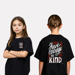 Girls Printed Extended Sleeves Oversized T-Shirt