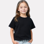 Junior Girls Plain T-Shirt Black Color