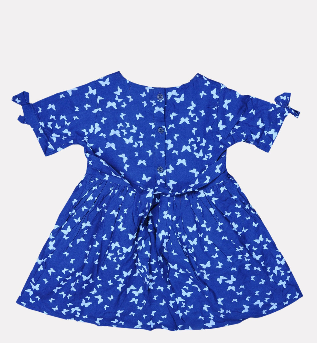 Floral Print Round-Neck Dress Half Sleeve