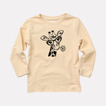Beige Cotton Printed Full Sleeve T-Shirt for Boys