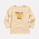 Beige Cotton Printed Full Sleeve T-Shirt for Boys