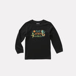 Black Cotton Printed Full Sleeve T-Shirt for Boys