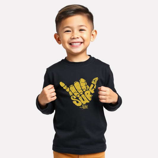 Black Cotton Printed Full Sleeve T-Shirt