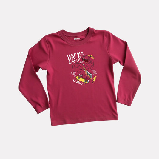 Boy Stylish Cotton Printed Full Sleeve T-Shirt