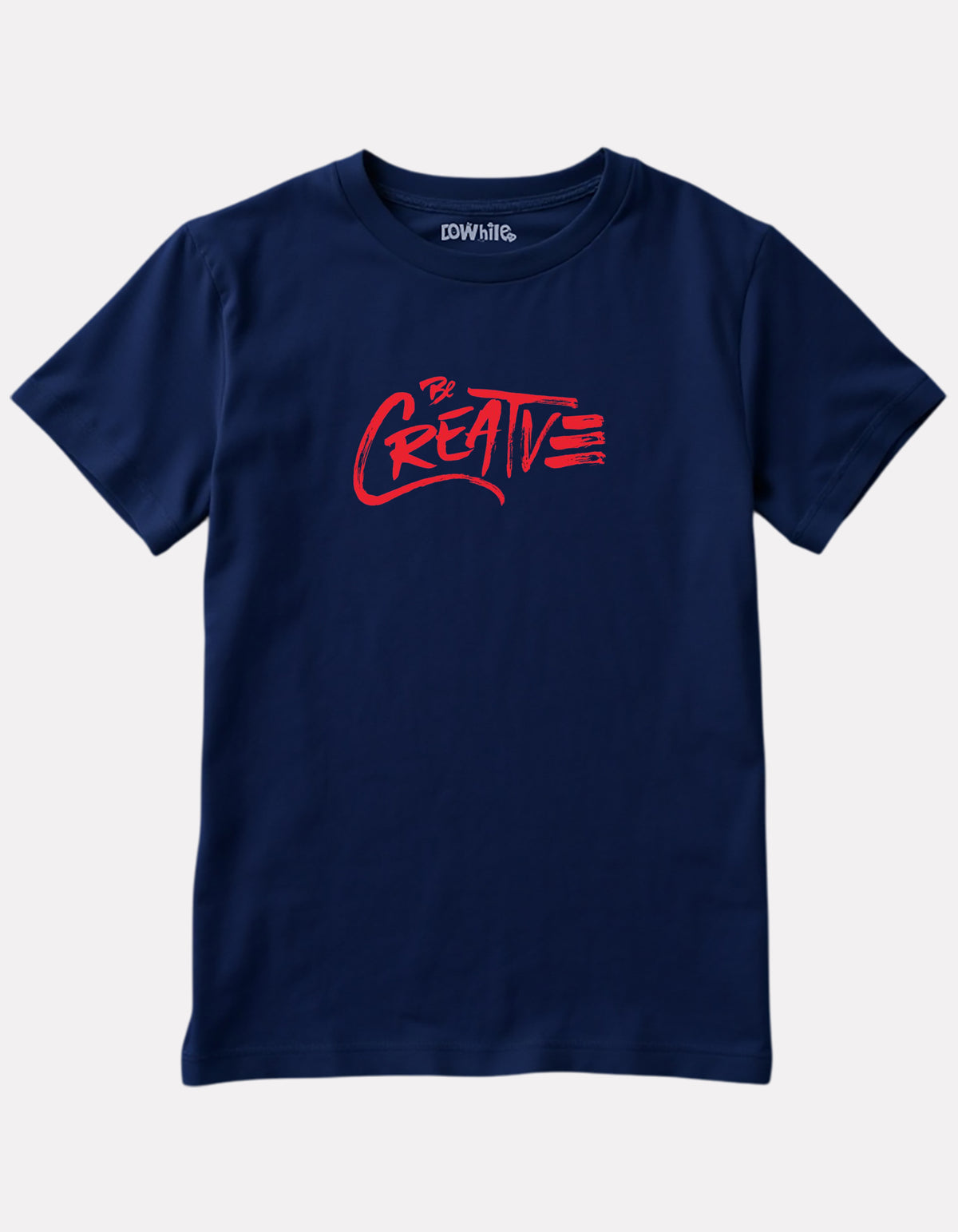 Printed Navy Blue Cotton T-Shirt for Boys