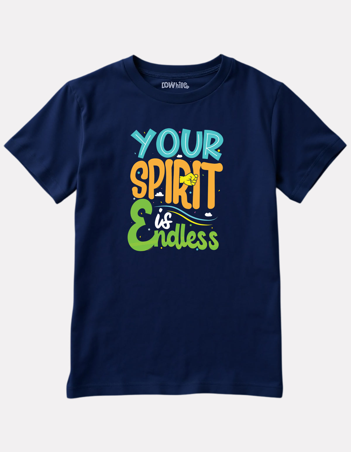 Printed Navy Blue Cotton T-Shirt for Boys