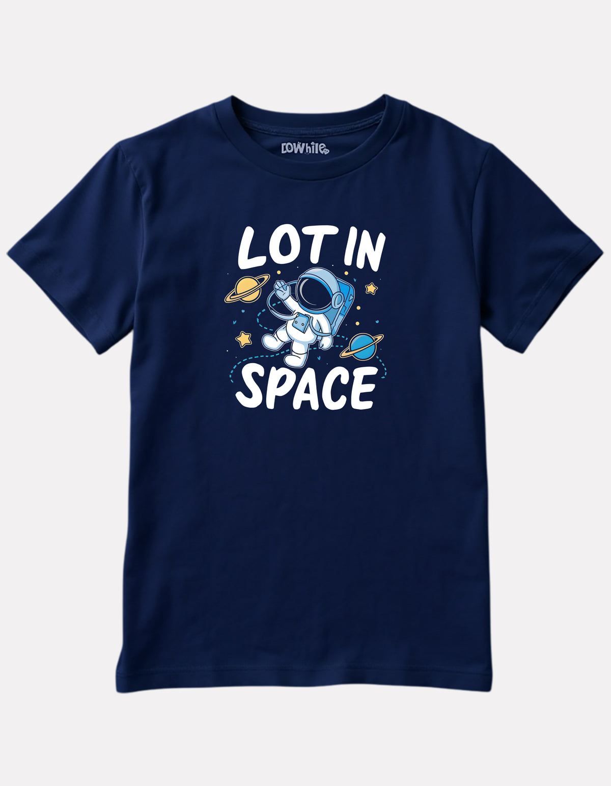 Printed Navy Blue Cotton T-Shirt for Boys