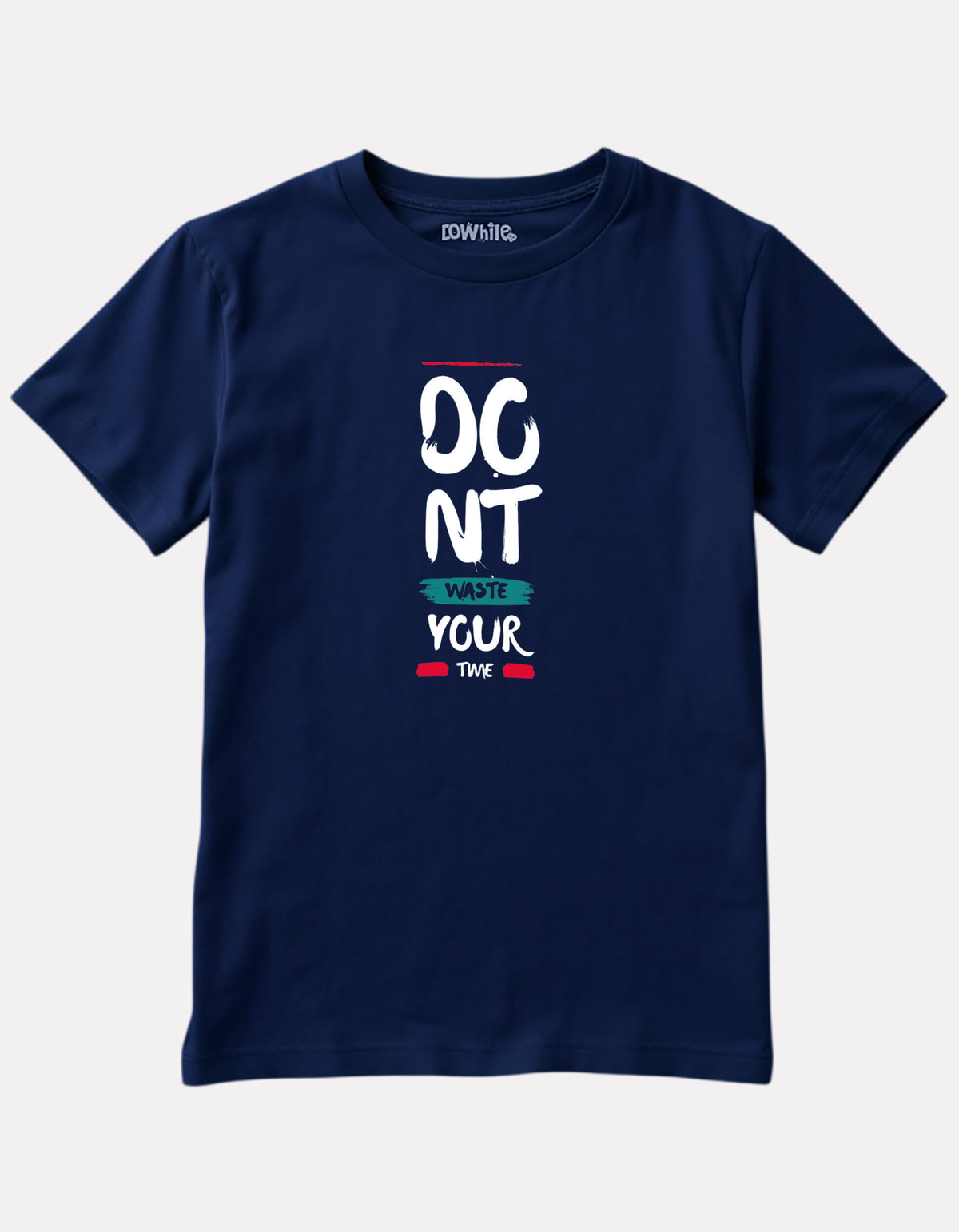 Printed Navy Blue Cotton T-Shirt for Boys