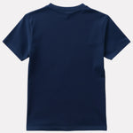 Junior Girl Plain Navy Blue Casual Cotton T-Shirt