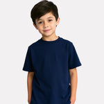 Plain Navy Blue Cotton T-Shirt for Boys
