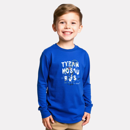 Boy Stylish Cotton Printed Full Sleeve T-Shirt