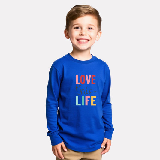 Boy Stylish Cotton Printed Full Sleeve T-Shirt