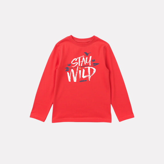 Boy Stylish Cotton Printed Full Sleeve T-Shirt