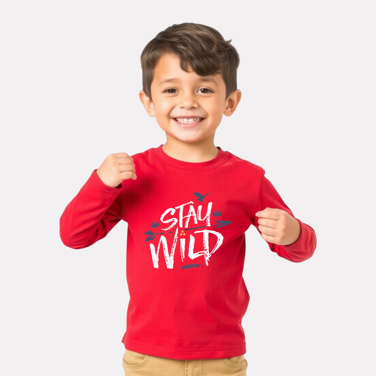 Boy Stylish Cotton Printed Full Sleeve T-Shirt