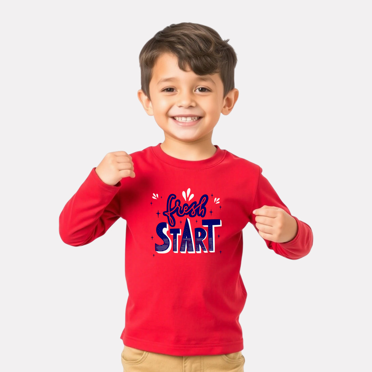 Boy Stylish Cotton Printed Full Sleeve T-Shirt