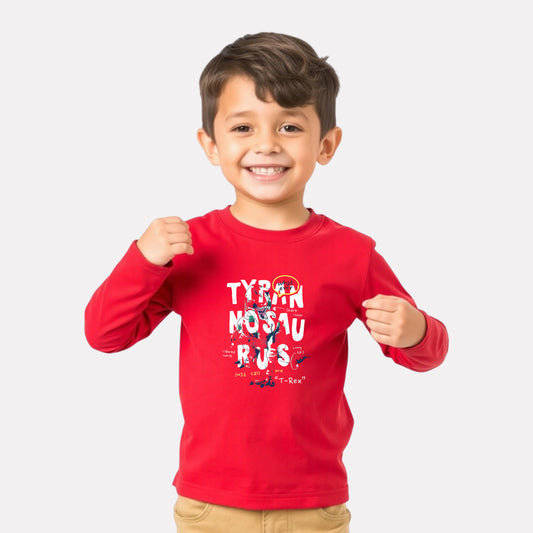 Boy Stylish Cotton Printed Full Sleeve T-Shirt
