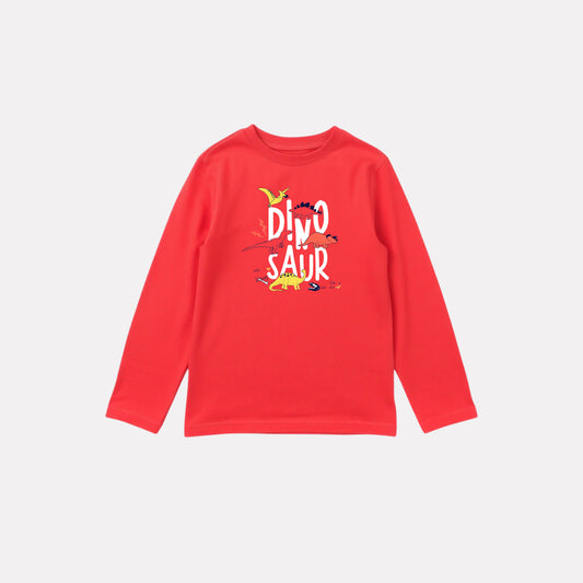 Boy Stylish Cotton Printed Full Sleeve T-Shirt