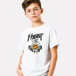 Junior Boy Printed White Casual Cotton T-Shirt