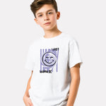 Junior Boy Printed White Casual Cotton T-Shirt