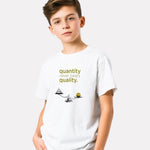 Junior Boy Printed White Casual Cotton T-Shirt