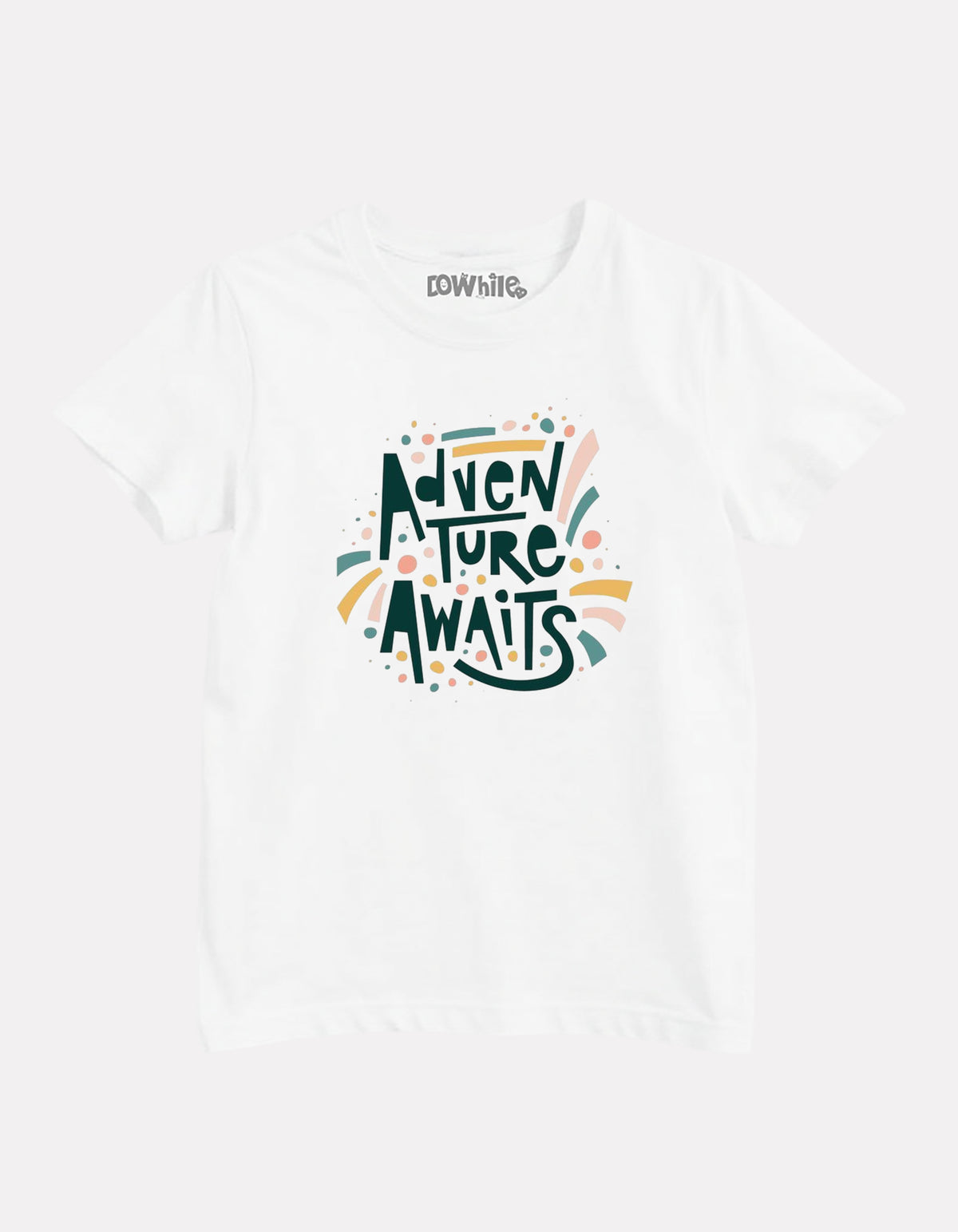 Junior Boy Printed White Casual Cotton T-Shirt