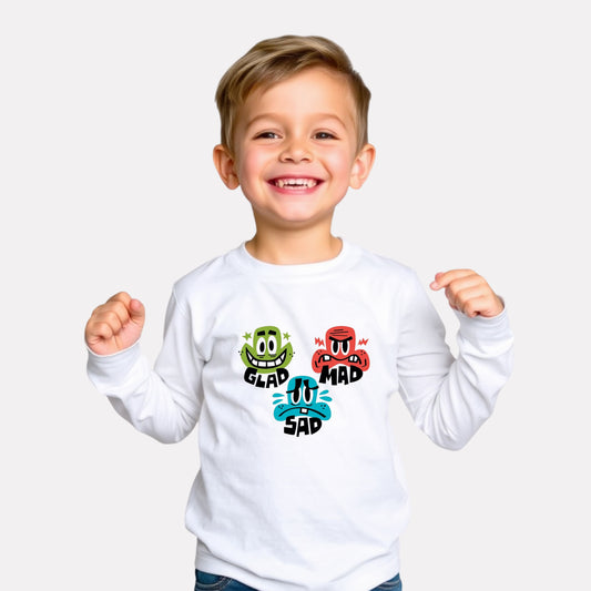 Boy Stylish Cotton Printed Full Sleeve T-Shirt