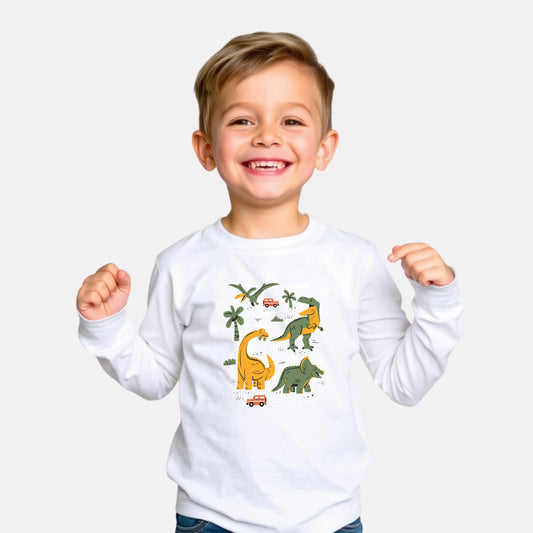 Boy Stylish Cotton Printed Full Sleeve T-Shirt