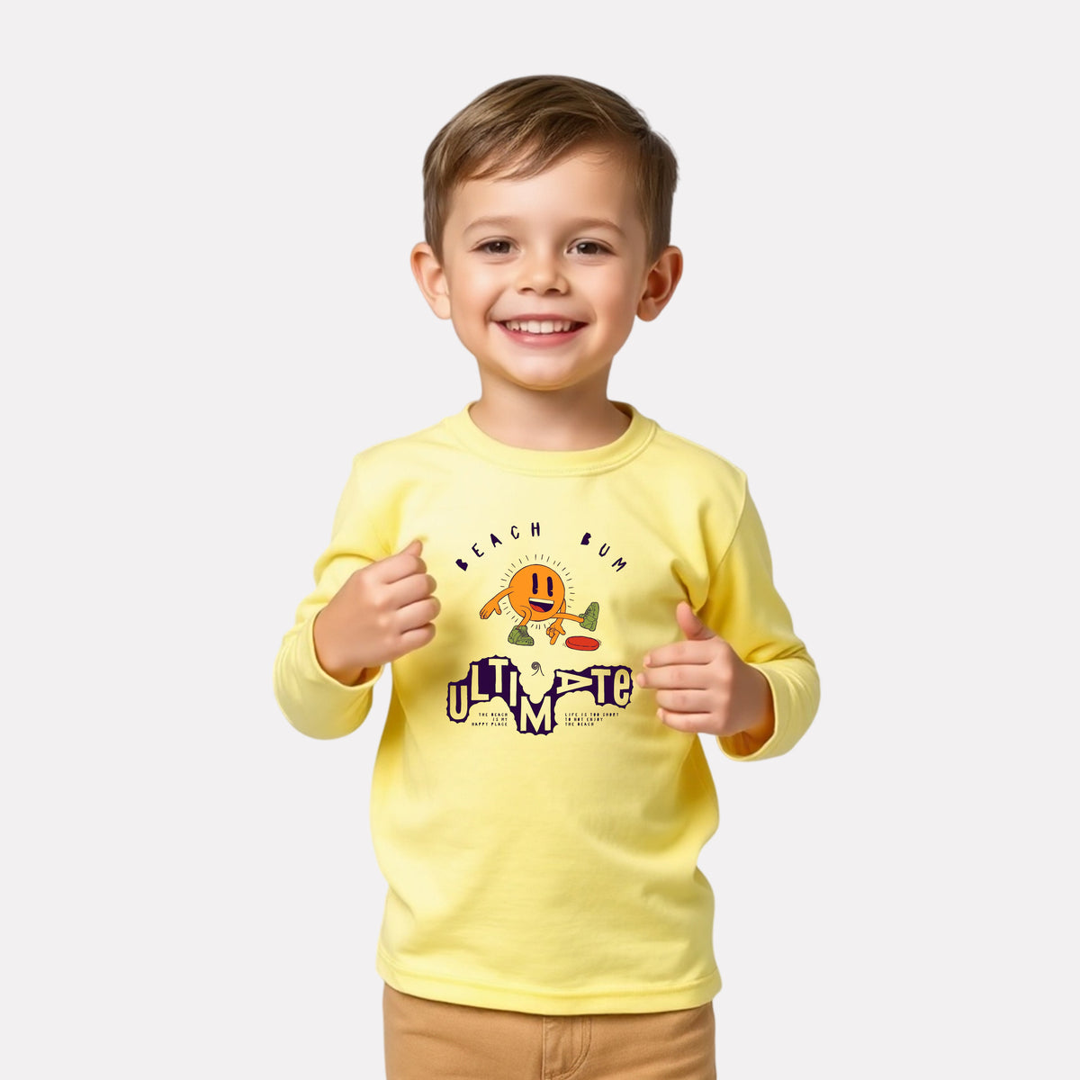 Boy Stylish Cotton Printed Full Sleeve T-Shirt