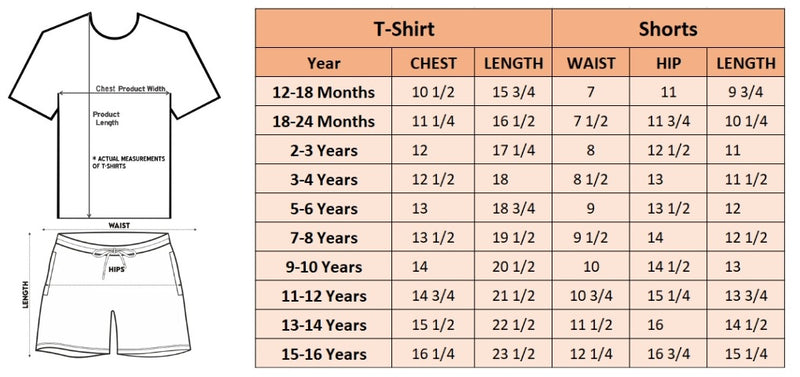 Size Chart for Everyday Essentials – Combo Sets