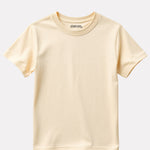 Junior Boys Plain Cotton T-Shirt(Beige Color)