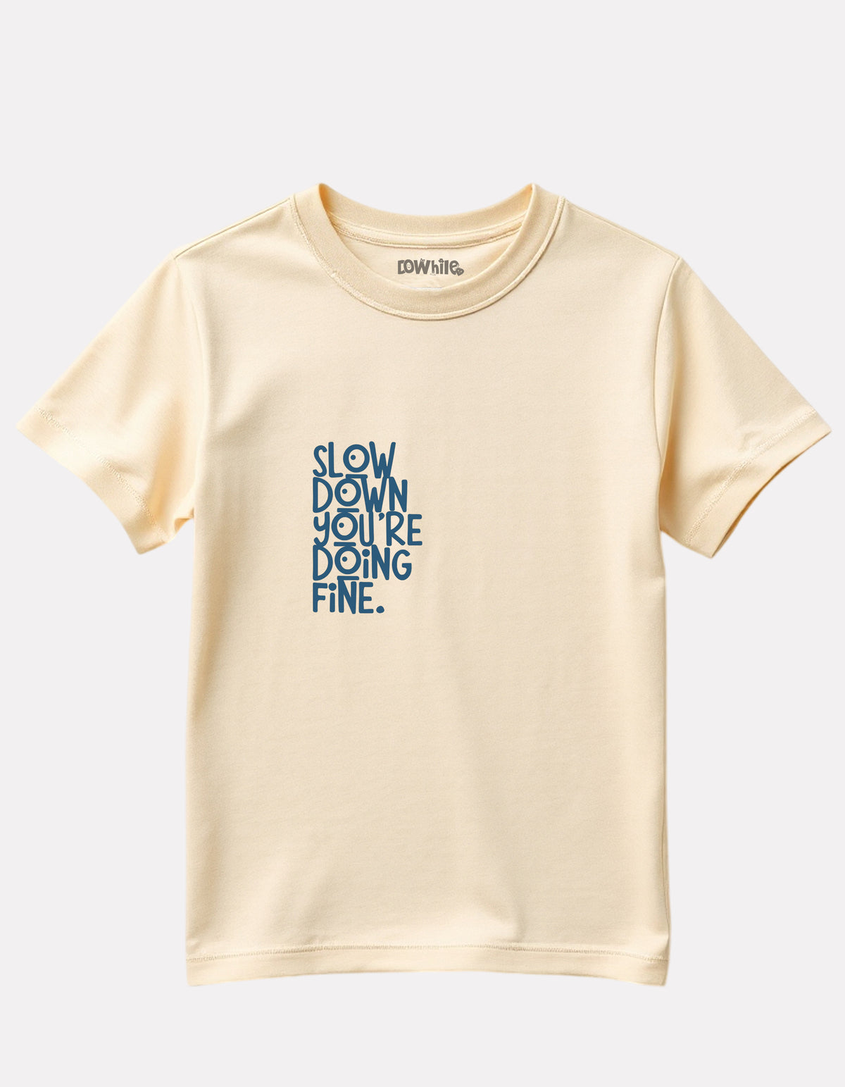 Junior Boys Printed Cotton T-Shirt(Beige Color)